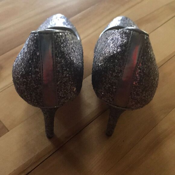 Enzo Angiolini metallic glitter heels, 6 - Picture 4 of 7